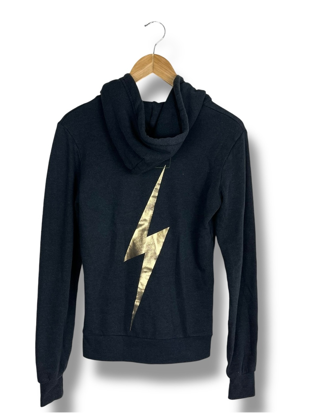 Aviator Nation Zip Up Hoodie Rainbow Logo Unisex XS Metallic Lightening Bolt - Picture 13 of 13